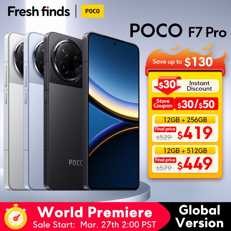 cleanse29's tweet image. POCO F7 Pro Global Version Smartphone Snapdragon® 8 Gen 3 50MP dual camera with OIS 90W HyperCharge 5G NFC
Price Now: USD 473.00 (Original price: USD 958.00,  51% off)
🔗Click &amp;amp; Buy: s.click.aliexpress.com/e/_onGYqhX

#pocof7serieslaunch , #PocoF7Pro, #smartphoneReview