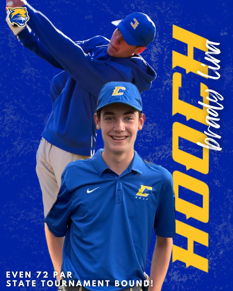 Congratulations to Brady Lina for qualifying for the state tournament at the boys area golf tournament yesterday!! Brady shot a par 72, allowing him to move on in the tournament. We are proud of you Brady! GO HOOCH! ⛳️🏌🏼‍♂️🐾