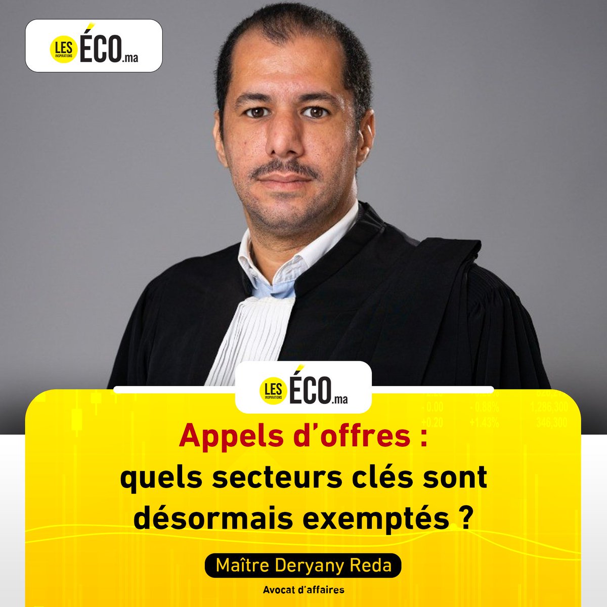 LesEcoMa's tweet photo. Appels d’offres : quels secteurs clés sont désormais exemptés ?

➡➡ https://t.co/ha6F28m4A6 https://t.co/1qQNeq1KOB