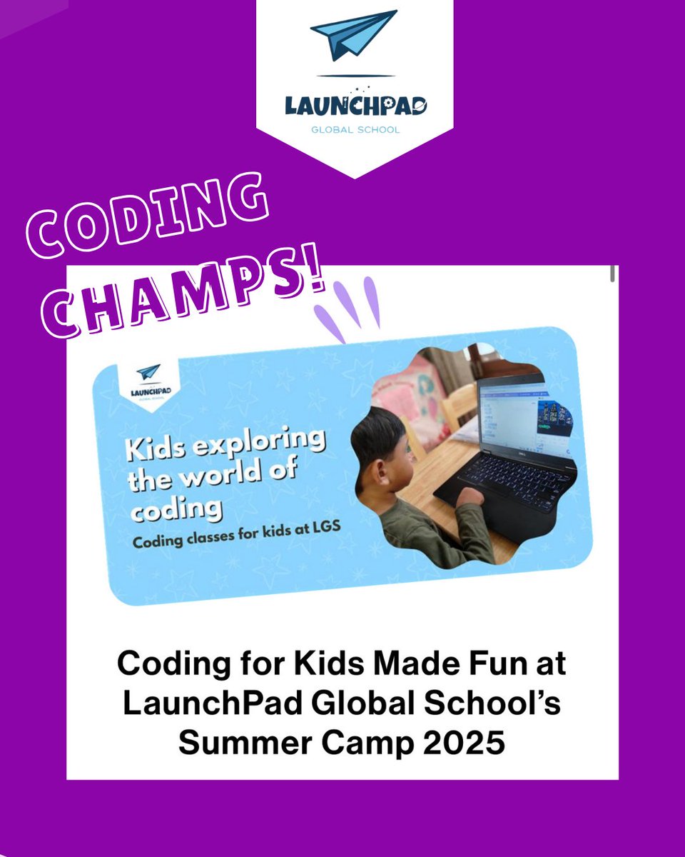 launchpad_sch's tweet image. The Summer of Coding is here at LaunchPad Global School!

Perfect for beginners and young tech-lovers! 
Our blog: thelaunchpad.school/blog/coding-cl…

Open to children from all schools!

Call us at 8143675416 or DM to register.