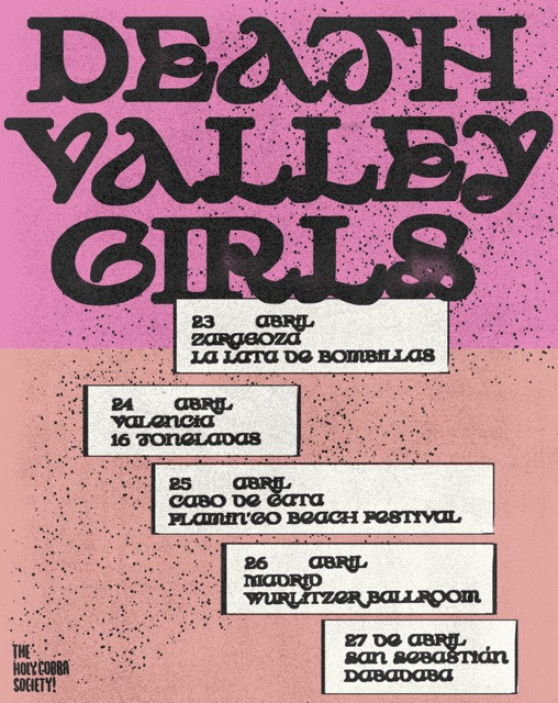 Indie Lovers (@indieloversm) on Twitter photo Esta vez las <a href="/Deathvalleygrls/">Death Valley Girls</a> nos dan calabazas y no vendrán a Barcelona en la gira estatal que empieza hoy. Si pasan por vuestra ciudad, no seáis tan cenutrixs de perdéroslas: tocan en <a href="/LATADEBOMBILLAS/">LA LATA DE BOMBILLAS</a>, <a href="/16_Toneladas/">16 Toneladas</a>, Flamin'Go Beach Festival, <a href="/wurlitzerballro/">Wurlitzer Ballroom</a> y Dabadaba. Esta vez las <a href="/Deathvalleygrls/">Death Valley Girls</a> nos dan calabazas y no vendrán a Barcelona en la gira estatal que empieza hoy. Si pasan por vuestra ciudad, no seáis tan cenutrixs de perdéroslas: tocan en <a href="/LATADEBOMBILLAS/">LA LATA DE BOMBILLAS</a>, <a href="/16_Toneladas/">16 Toneladas</a>, Flamin'Go Beach Festival, <a href="/wurlitzerballro/">Wurlitzer Ballroom</a> y Dabadaba.