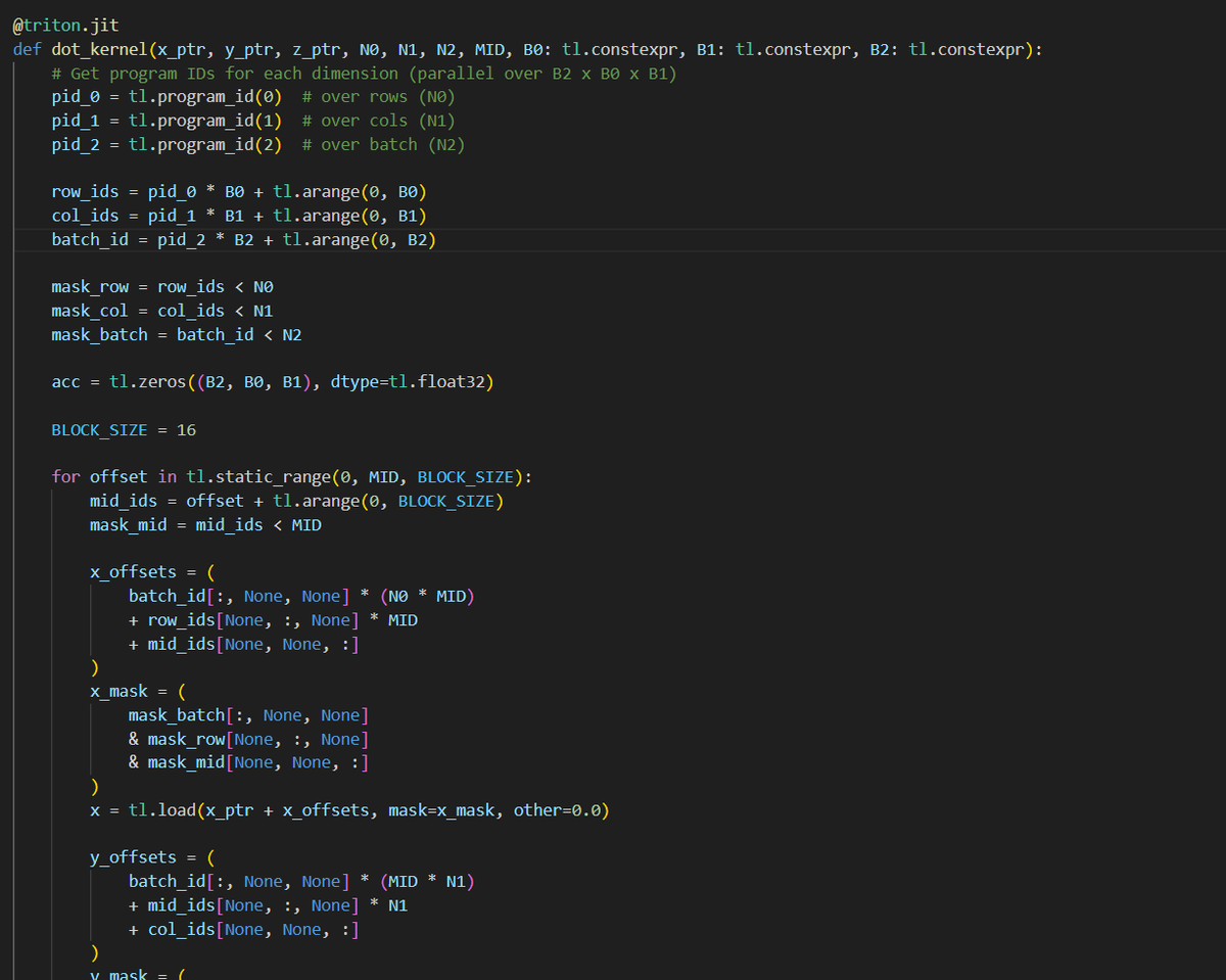 jino_rohit's tweet image. day23 #100daysofcuda

Implemented matrix multiplication over batches.

Code - github.com/JINO-ROHIT/adv…