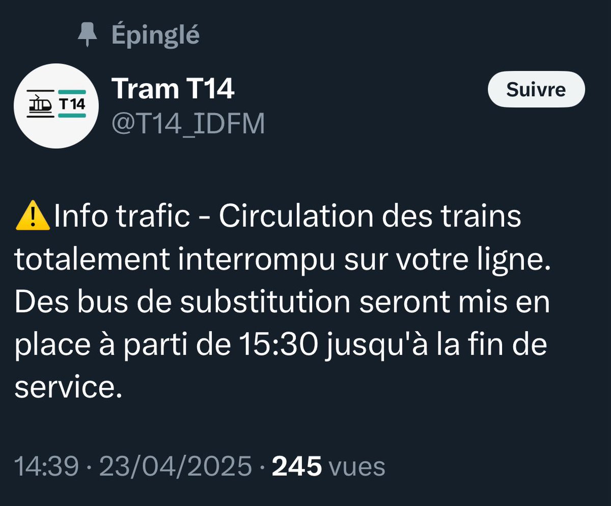 ❌ Les tramways T4, T11 et T14 à l’arrêt

La violente agression d’un voyageur a déclenché un droit de retrait puis une grève

👉🏼 L’exploitant privé Stretto ne prend pas les mesures nécessaires face à cet événement

Solidarité avec les agents mobilisés pour la sécurité de tous