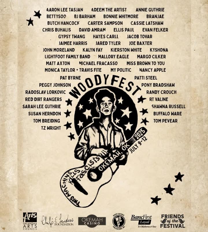 So excited to be  a part of this!! Look at this incredible lineup! See ya in okemah!!
