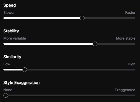 Most people using Eleven Labs never touch these settings…

Here’s what actually makes a difference:
🎚 Stability – keeps voice consistent
⚡ Speed – faster isn’t always better
🎭 Style – adds emotion 

Tweak these to sound less robotic.

#ElevenLabs #AIvoiceover #Automation