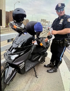 NYPDHighway's tweet photo. "Yesterday, members of Highway Patrol were seen assisting in a multi-agency operation targeting Ghost Plates. Numerous summonses were issued and vehicles towed for observed violations." https://t.co/aj1AhoWTnE