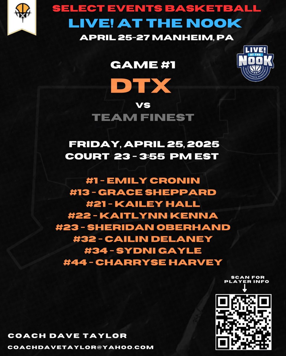 DTX Recruiting - Connecticut (@dtx_recruiting) on Twitter photo Women’s 🏀College Coaches <a href="/DTXBasketball/">DTX BASKETBALL</a> Girls National team will be at <a href="/SelectEventsBB/">Select Events Basketball</a> LIVE at the NOOK!
DTX schedule link below: ⬇️
basketball.exposureevents.com/233037/event/t… Women’s 🏀College Coaches <a href="/DTXBasketball/">DTX BASKETBALL</a> Girls National team will be at <a href="/SelectEventsBB/">Select Events Basketball</a> LIVE at the NOOK!
DTX schedule link below: ⬇️
basketball.exposureevents.com/233037/event/t…