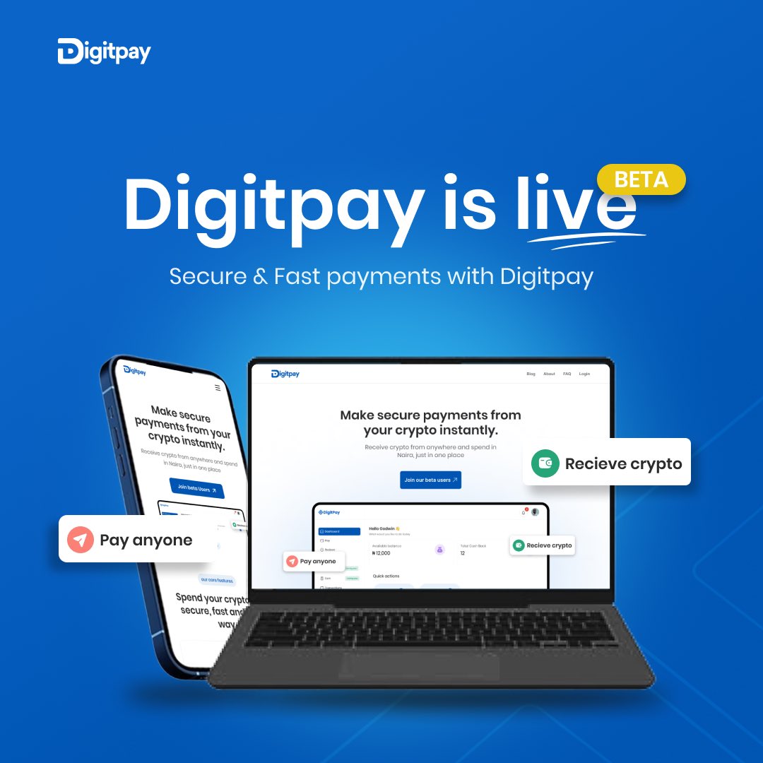 Digitpay is LIVE!

Signup here and let's get you started 🤝

digitpay.finance

#digitpay #WeAreLive