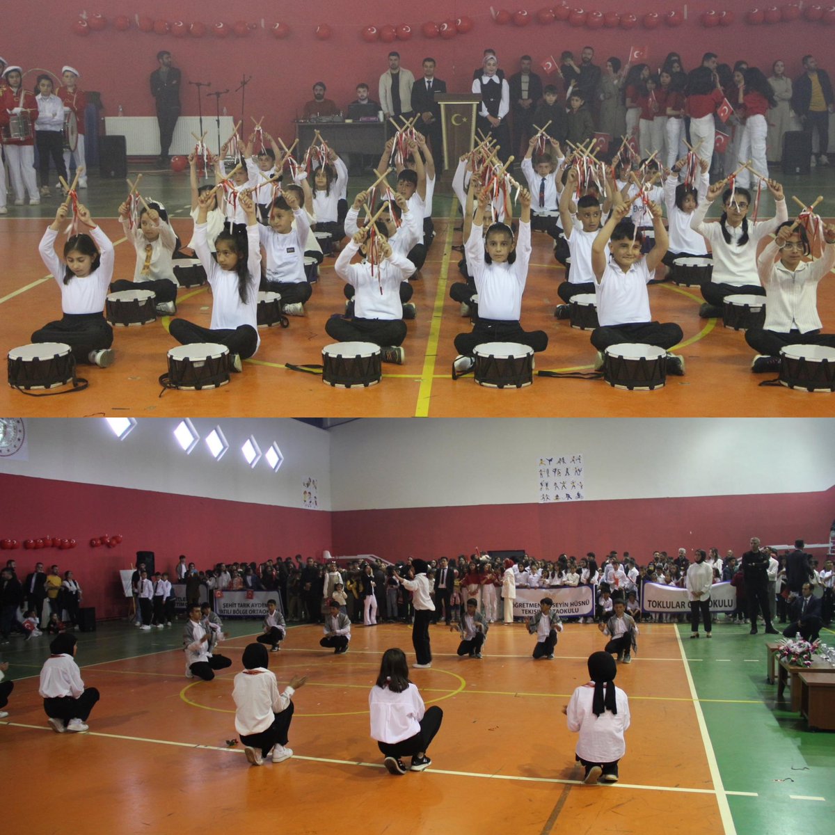 Kaymakamımız Tufan Bağır GİLAN, eşi Berna GİLAN hanımefendi ile birlikte; Karlıova Kapalı Spor Salonu’nda düzenlenen 23 Nisan Ulusal Egemenlik Ve Çocuk Bayramı kutlama programına katıldı.
İlçemiz öğrencileri tarafından hazırlanan gösterilerin ve müzik dinletilerinin de olduğu