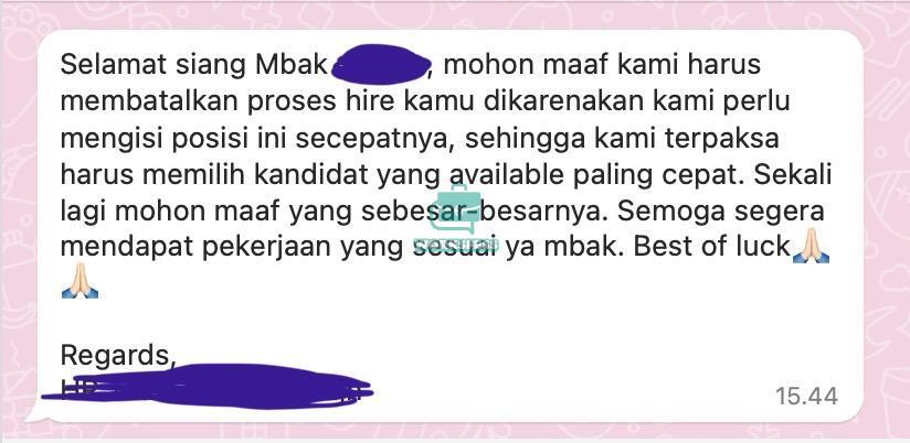 worksfess's tweet photo. NANGISS GAK SIHHH 😭 Udh resign dr tmpt lama, ttd OL, fix masuk 5 Mei. Eh, tiba2 begini….

Kpn ya perusahaan” paham kl hubungan dgn kandidat tuh mutual? 😞 wrk! https://t.co/lP0tYBgjQe