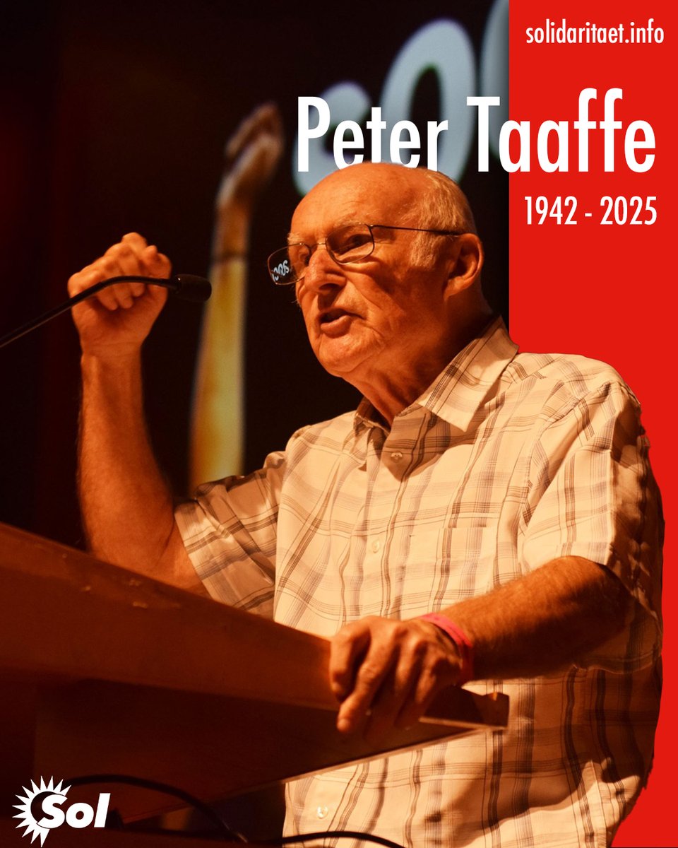 solcwi's tweet image. Peter Taaffe (1942-2025)

Mit großer Trauer geben wir den Tod von Peter Taaffe bekannt, der nach langer Krankheit am 23. April 2025 verstorben ist. 

Ein Nachruf:
solidaritaet.info/2025/04/peter-…