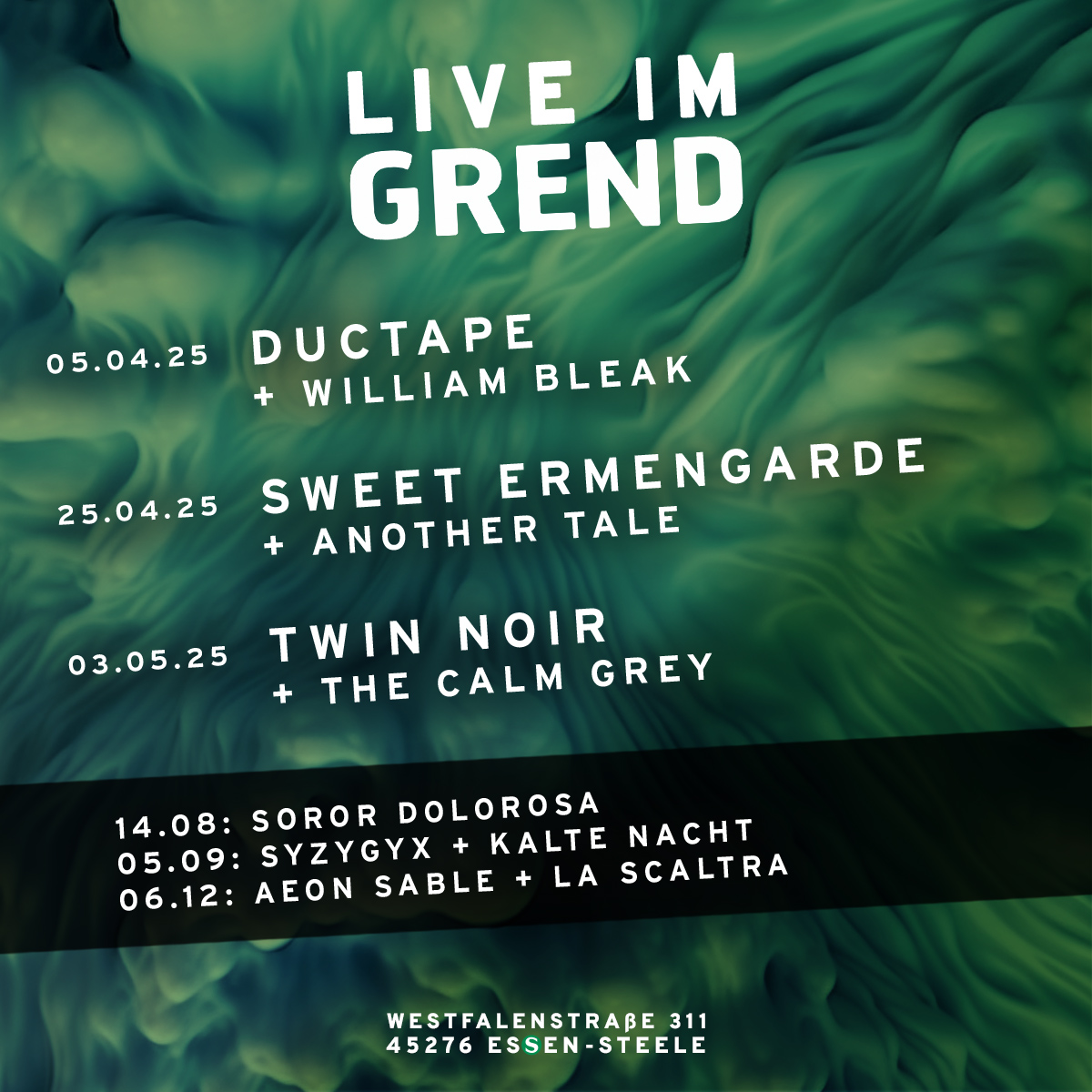 Solar Lodge Benelvx Headquarter (@solar_lodge_hq) on Twitter photo Upcoming event!
<a href="/SweetErmengarde/">Sweet Ermengarde</a> will be playing at Kulturzentrum GREND in Essen (DE) this Friday, April 25.
#sweetermengarde
#sacrifice
#solarlodge
#grendkulturzentrum Upcoming event!
<a href="/SweetErmengarde/">Sweet Ermengarde</a> will be playing at Kulturzentrum GREND in Essen (DE) this Friday, April 25.
#sweetermengarde
#sacrifice
#solarlodge
#grendkulturzentrum
