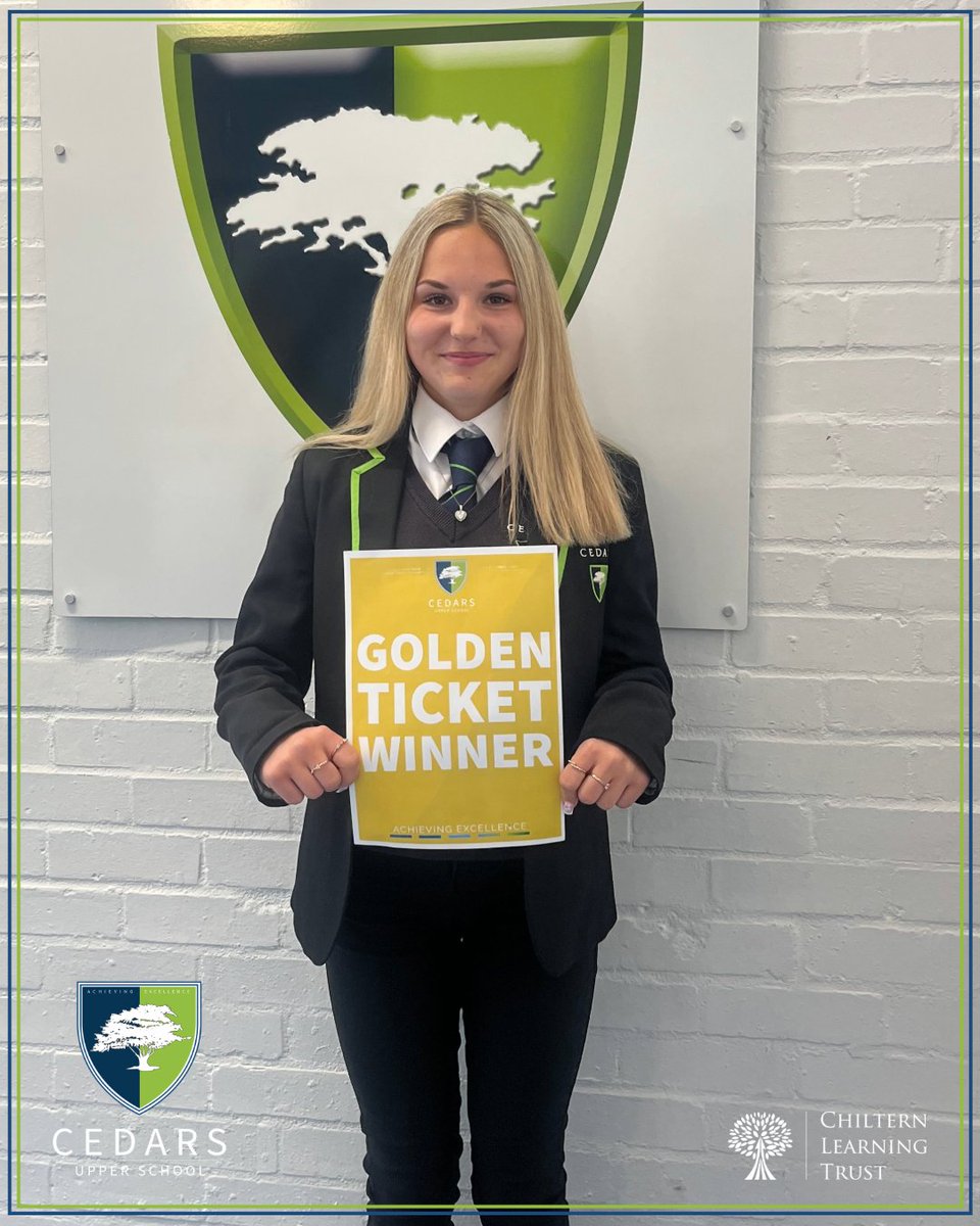 Congratulations to Thomas and Wiki our Year 10 Golden ticket winners. Keep up the amazing work. 🎉
<a href="/ChilternLT/">Chiltern Learning Trust</a> <a href="/Umara1Qureshi/">Umara</a> <a href="/mjpGibbs/">Mark Gibbs</a> <a href="/Mnormanedu/">Melanie Norman</a>