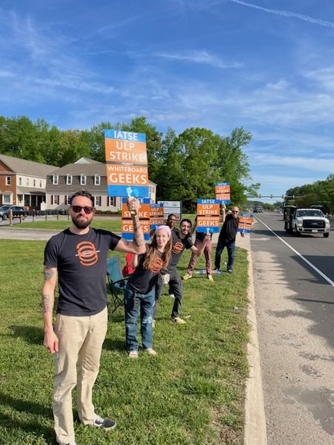 Animation workers at Whiteboard Geeks are on a ULP strike today, standing up against the company’s refusal to bargain in good faith.

📍 Chesterfield, VA — If you’re nearby, stop by and show your support!

Repost to back these brave workers. Solidarity! #UnionStrong #ULPStrike