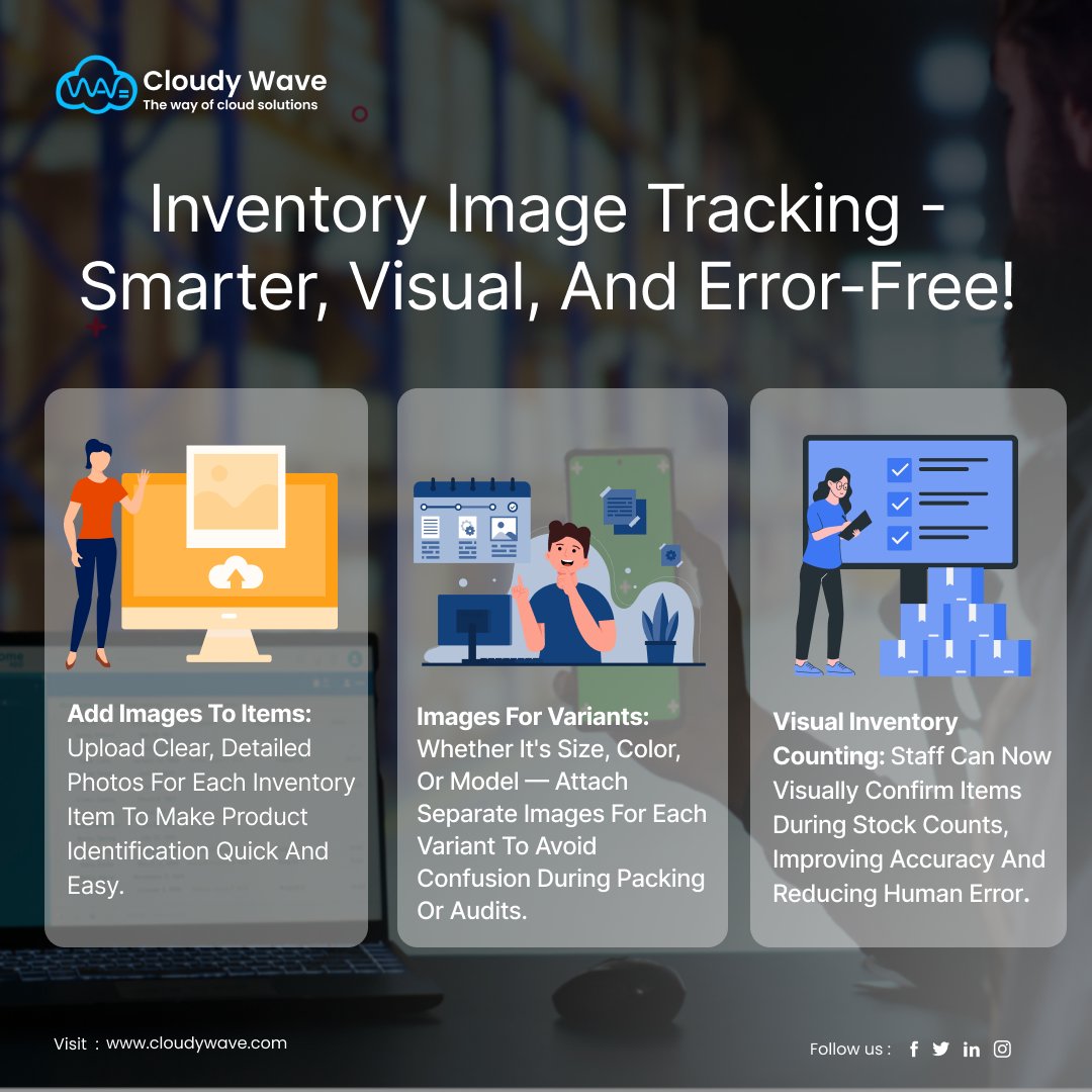 cloudywavetech's tweet image. 🔷 Cloudywave Inventory Pro 🔷
📸 Image-Based Inventory Tracking
Add item &amp;amp; variant images for faster ID, error-free packing, and accurate stock counts.
Visual. Efficient. Reliable.
#InventoryPro #Cloudywave #WarehouseTech #InventoryTracking