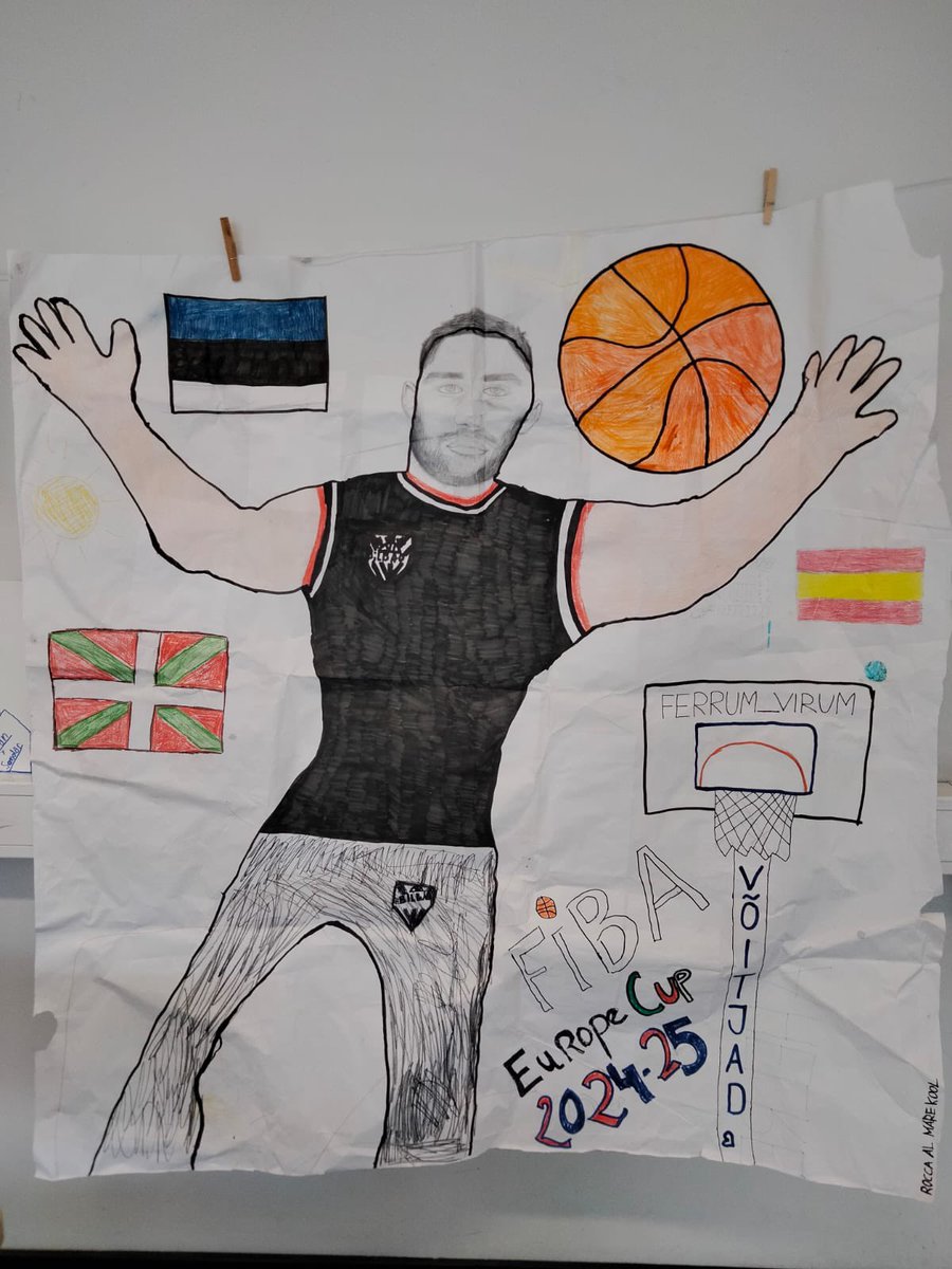 bilbaobasket's tweet photo. Los dibujos que nos llegan desde la escuela Rocca al Mare (Tallin, Estonia) 😍 https://t.co/AEBxzoLDKq