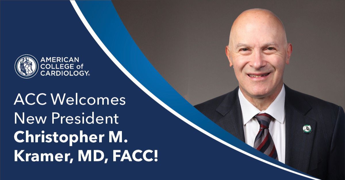 Texas Chapter - ACC (@txchapteracc) on Twitter photo 🎉 Congratulations to <a href="/ChrisKramerMD/">Christopher Kramer MD</a>, on being named the 76th President of the <a href="/ACCinTouch/">American College of Cardiology</a> during #ACC25! Excited for his leadership in advancing cardiovascular care.
Read more: acc.org/about-acc/lead… 🎉 Congratulations to <a href="/ChrisKramerMD/">Christopher Kramer MD</a>, on being named the 76th President of the <a href="/ACCinTouch/">American College of Cardiology</a> during #ACC25! Excited for his leadership in advancing cardiovascular care.
Read more: acc.org/about-acc/lead…