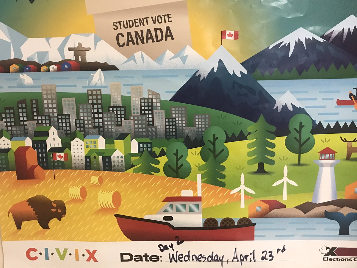 tdsb_Hillcrest's tweet photo. Our students are ready to let their voices be heard during today’s #Studentvote @CIVIX_Canada @shelleylaskin https://t.co/IMmh1os5wt