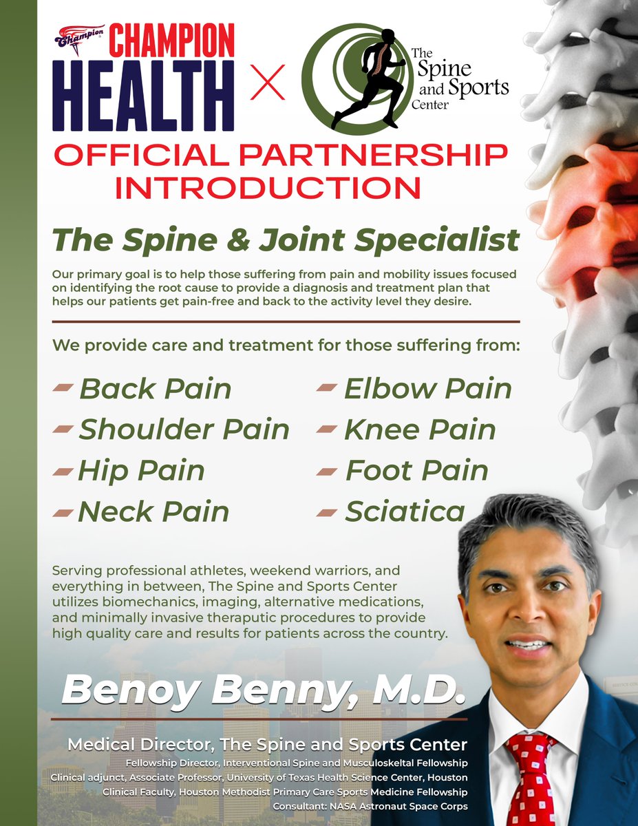 Be A Champion, Inc. (@beachampioninc) on Twitter photo 🚨OFFICIAL: We are now connecting people suffering from pain and discomfort with the resources to change their life. Learn more about our amazing partner <a href="/SpineSportCtr/">SpineAndSportsCenter</a> below!
📩DM for more information 🚨OFFICIAL: We are now connecting people suffering from pain and discomfort with the resources to change their life. Learn more about our amazing partner <a href="/SpineSportCtr/">SpineAndSportsCenter</a> below!
📩DM for more information