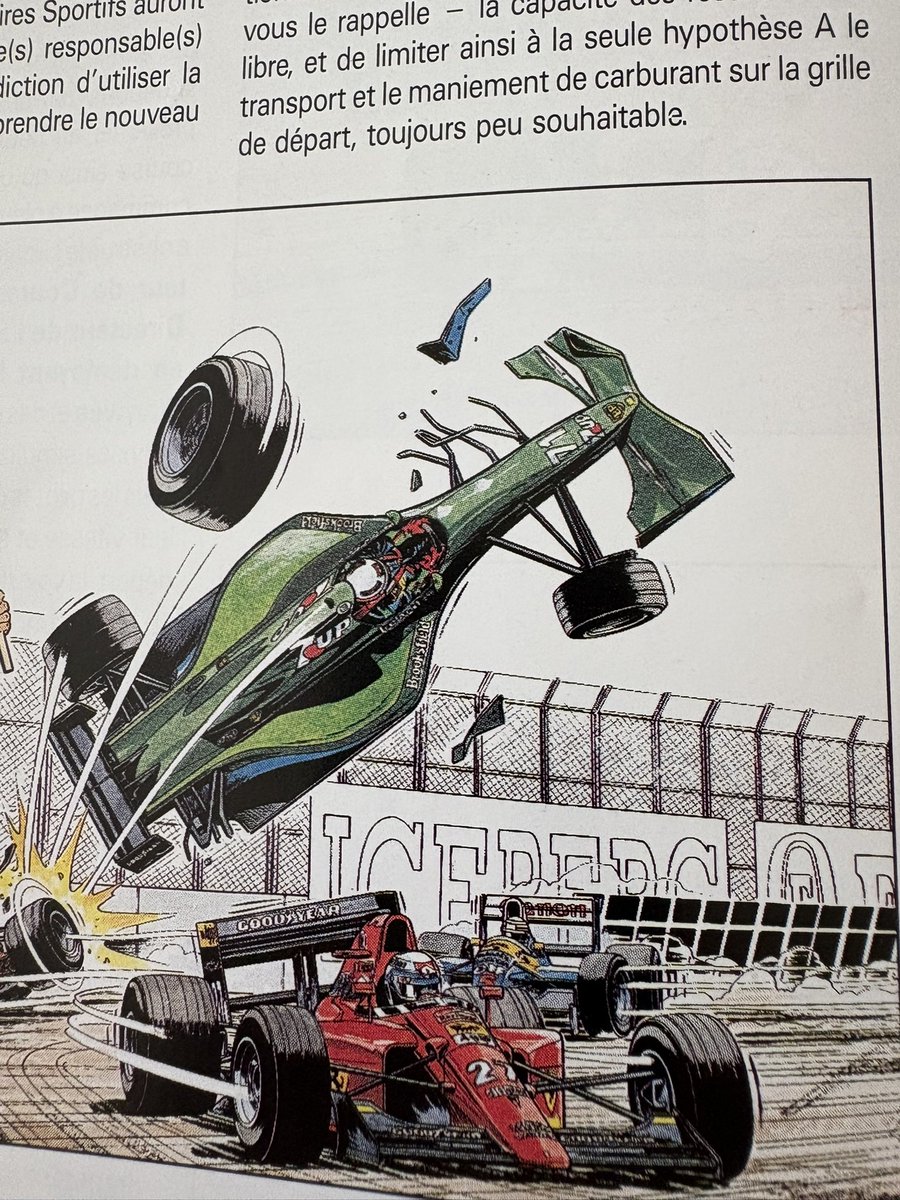 F1JordanGP's tweet photo. Another one from the programme archive. Don’t think it needs any introductions. #eddiejordan #KeepFightingMichael #ftb #jordanf1 #jordangp https://t.co/3v4jQVzBFT