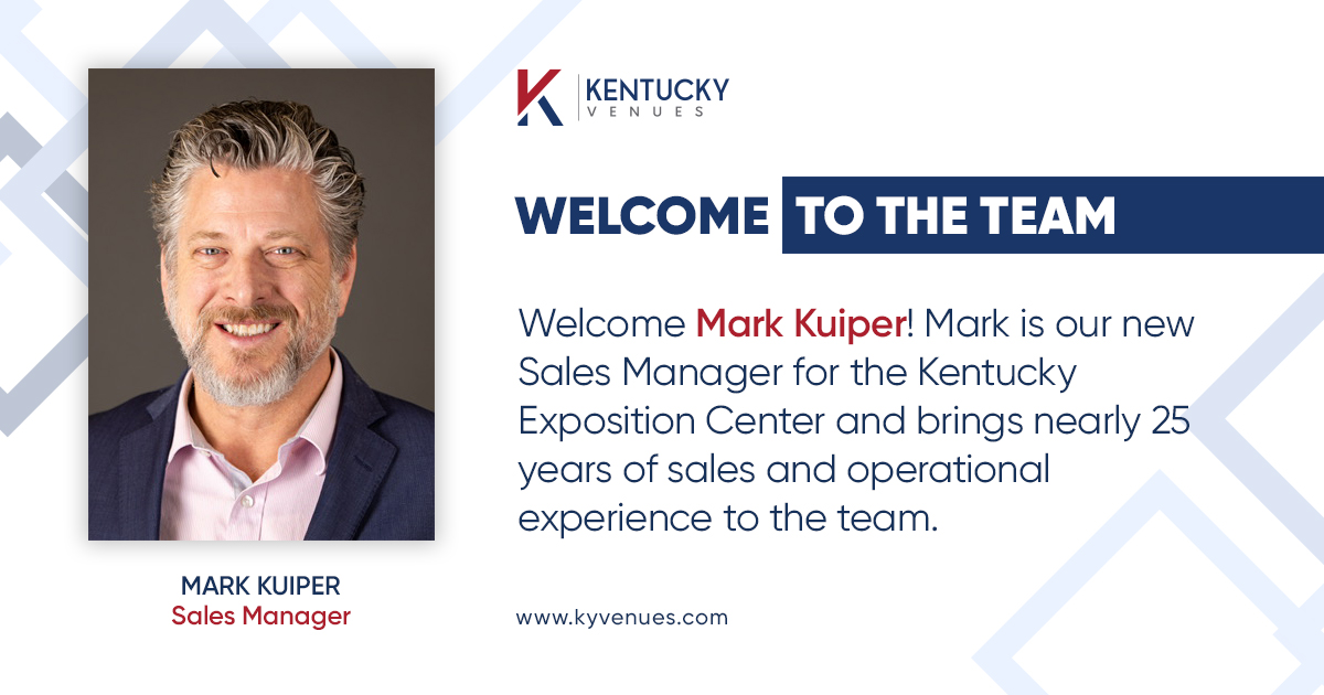 We're welcoming Mark Kuiper to the Kentucky Venues team! He is joining us as our new Sales Manager.