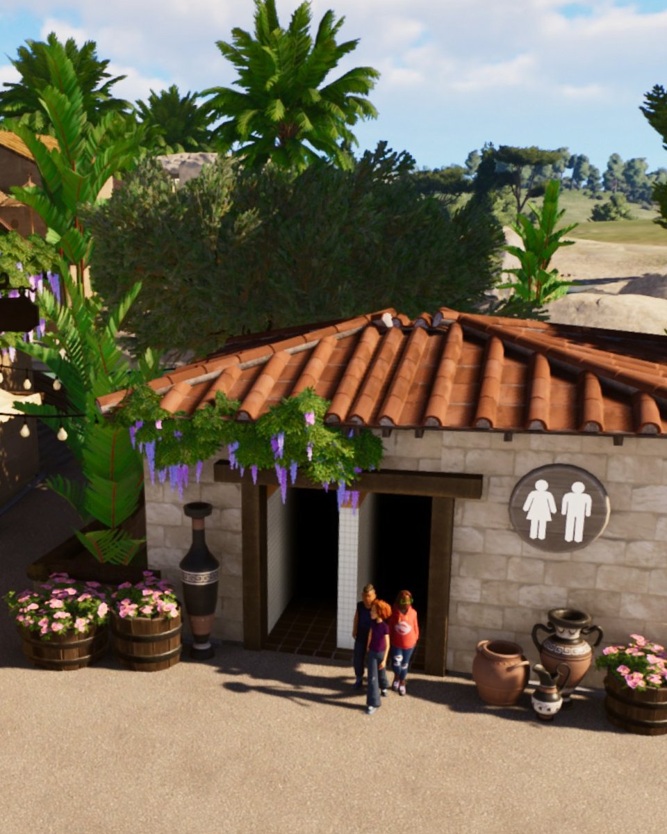 MrSimside's tweet photo. Nicely themed toilets are next to restaurants always a very welcomed addition for my guests in @planetcoaster 2 – check out my latest speedbuild: ➡️ https://t.co/HH2XRHBOTU 🔥
#planetcoaster2 #planetcoaster #frontierdevelopments #planetcoaster2gameplay #update4 #restaurants https://t.co/y0yWOrPOje