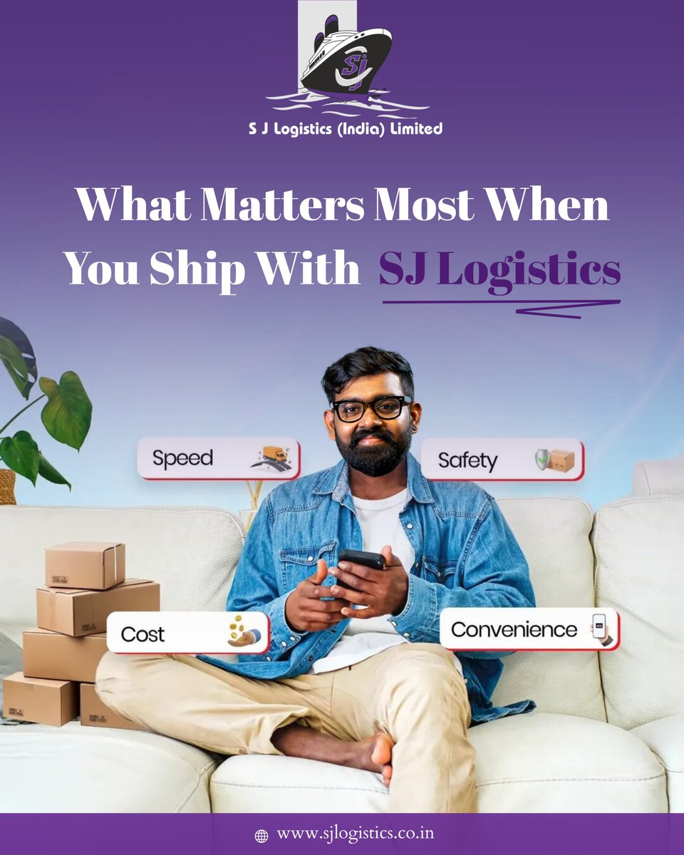 sja_group's tweet image. When it comes to shipping, what matters most to you?

With SJ Logistics, you don’t have to choose—we deliver Speed, Safety, Cost-efficiency, and Convenience all in one go!

Let us take the hassle out of logistics for you.

#SJLogistics #ShippingSimplified #LogisticsThatDeliver