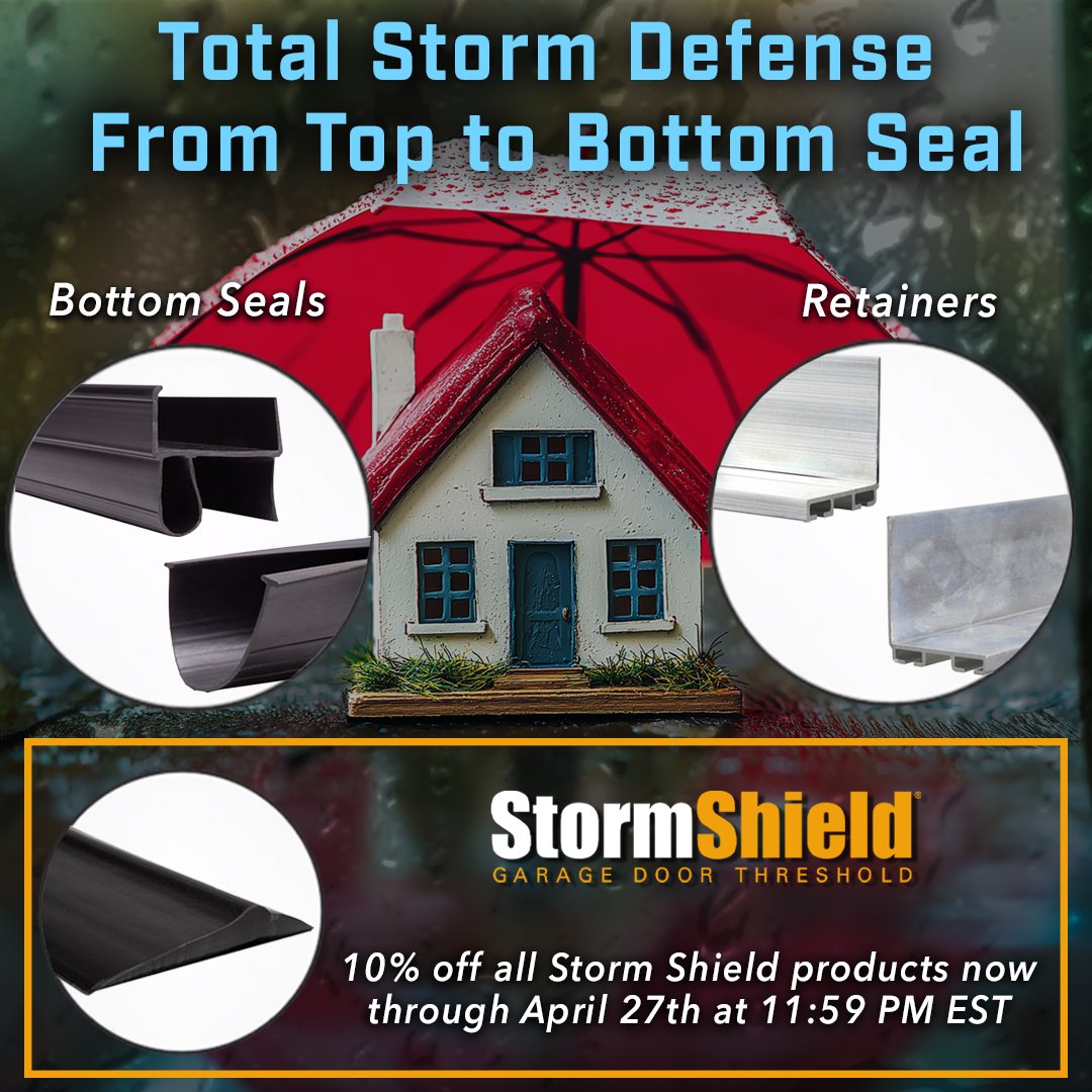 🏡 National Garage Day is April 26th!
From dust to drafts, Action has you covered with USA-made bottom seals and retainers.  
🎉 Plus, get 10% off all Storm Shield products through April 27th @ 11:59 PM EST — no code needed, discount stacks in your cart!
action-ind.com/shop-by-catego…