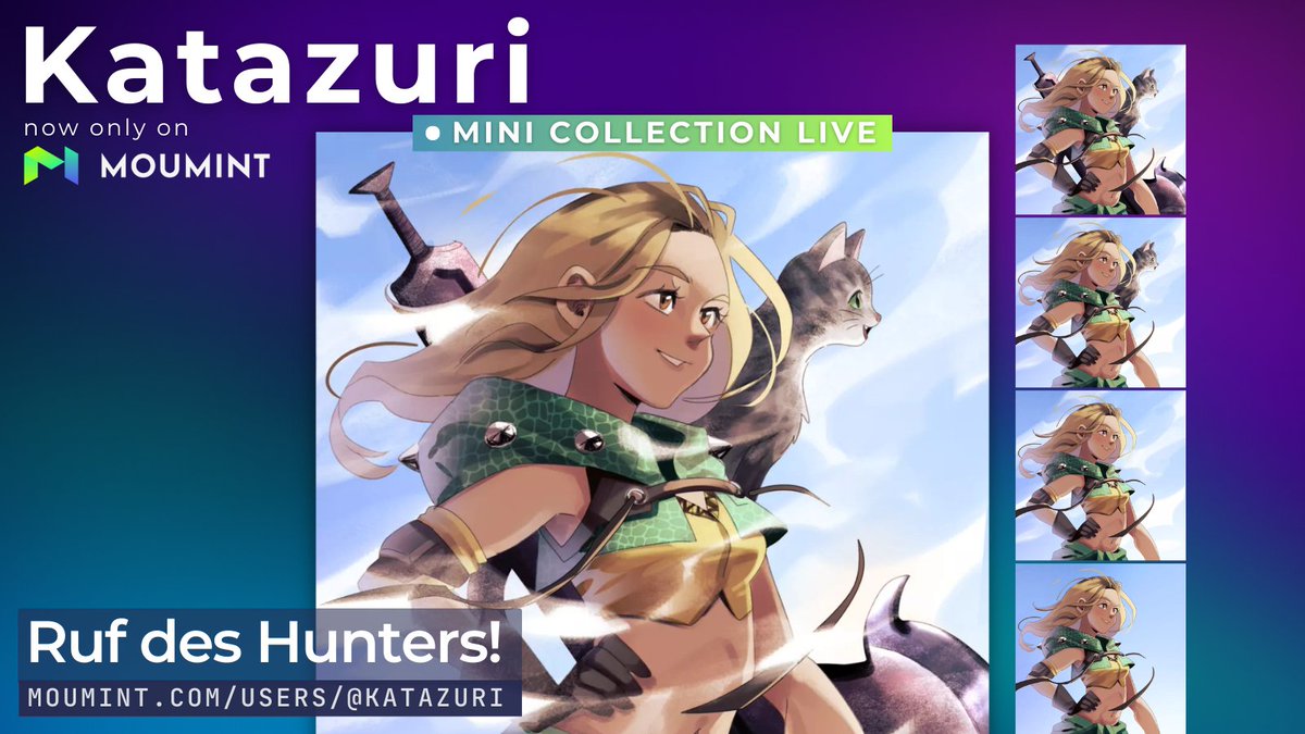 Jetzt erschienen: <a href="/Katazuri_/">Kataa</a> erste Mini Collection „Ruf de Hunters“! 

Begib dich mit ihr und ASCHE auf spannende Monsterjagd - nur auf Moumint. 🔥
Geh jetzt auf ihre Seite und hol dir ein Stück der Action!

🎮 Welches Spiel würdest du gerne als nächstes sehen? 👀