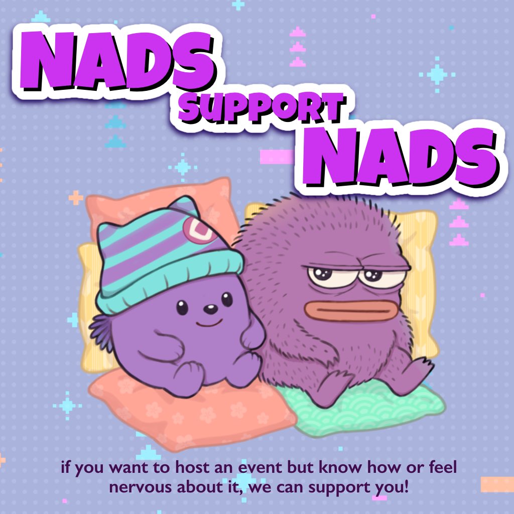 NADS SUPPORT NADS💫

Are you someone who wants to host an event for Monad, but feels it’s too hard because you’re not confident in English?👀

I totally understand🙂‍↕️
Because I felt the same! I’m not fluent in English either, but now I enjoy running events with many nads from