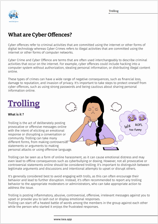 SSOIndia's tweet image. Trolling = emotional bait.
Don’t bite.
Learn how online provocation turns into cyber offences. 🧠💡

#ThinkBeforeYouReact #StopOnlineHarassment #DigitalWellbeing #CyberSafety #StaySafeOnline #SayNoToTrolling #ThinkBeforeYouClick #OnlineHarassment #DigitalWellbeing…