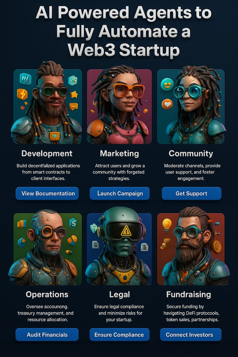 sapienapp's tweet photo. AI agents that will run your Web3 startup?
Coming soon.

From smart contract dev to marketing, community to fundraising—
SapienX is building the future of autonomous startups.

Get ready.
#Web3 #AI #Startup #SapienX https://t.co/92oAw0U20e