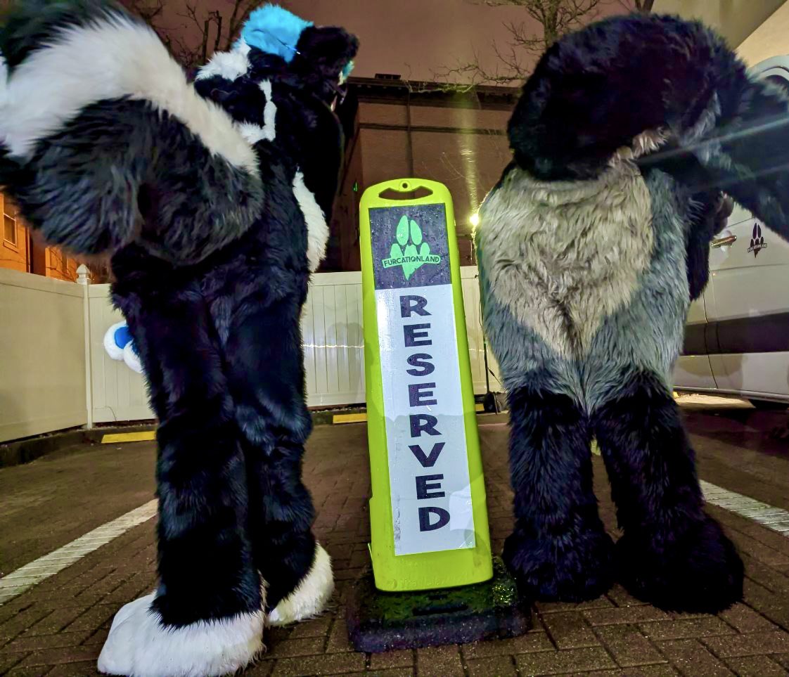 This lovely bean and I reserved the best part of a skunk….

….the “tails”🦨

What? What’d you think I was gonna say huh?😏 hehehe

📸:@LewdSheepy1 

🦨: <a href="/SkunkWix/">Wix 🔜 Furpoc</a> 

#FursuitEveryday #fursuiters #fursuiting
