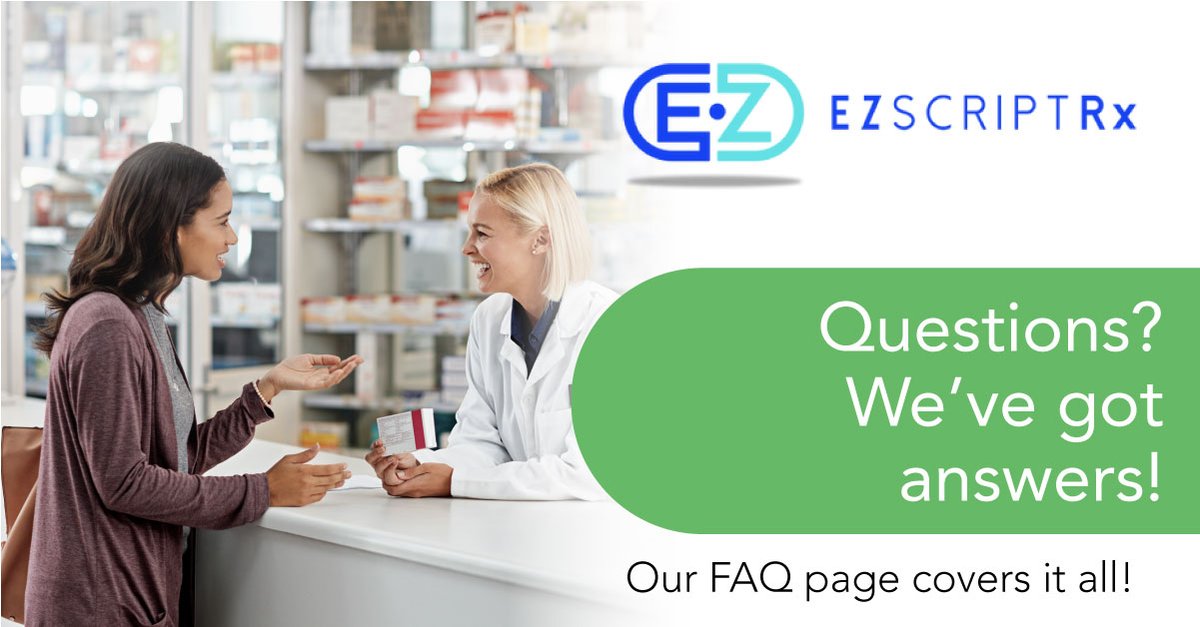 EZSCRIPTRx's tweet photo. Got questions about EZSCRIPTRx? We’ve got answers! 

From prior auth's to PBM's, from compliance to customer support, our FAQ page covers it all. 
Check it out for the insights and solutions to keep your pharmacy running smoothly. 

https://t.co/8rKTvtzrpw https://t.co/e0KIKveQ7o