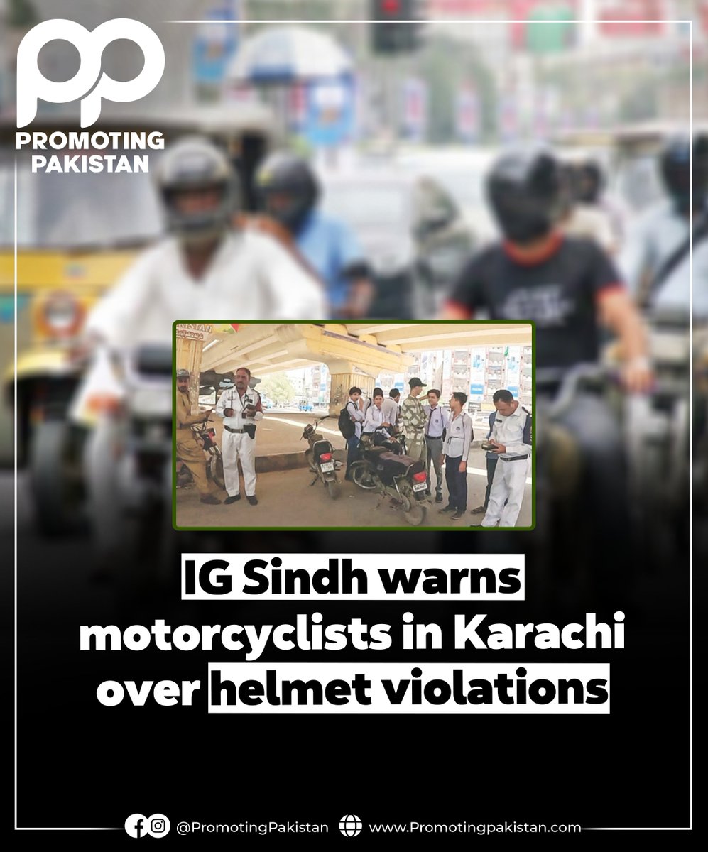 PromotingPK's tweet image. IG Ghulam Nabi warns motorcyclists of stricter helmet laws. 400 robbers arrested, 1,000+ ASIs added for safety. #SindhPolice #TrafficReforms #SafetyFirst #HelmetLaw #CrimePrevention #PublicSafety #PromotingPakistan #SindhUpdates #Accountability #CommunitySafety #LawEnforcement