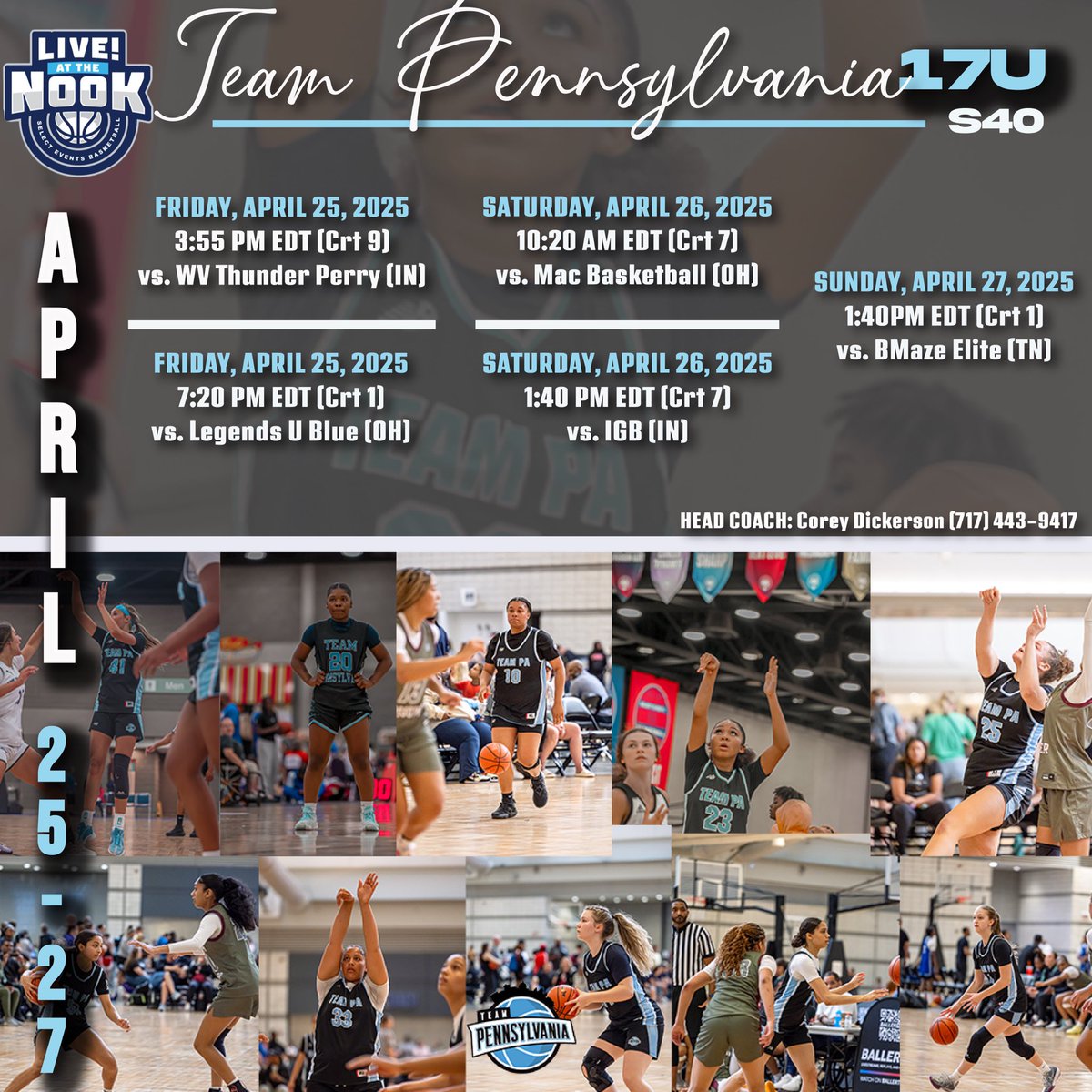 Mia Walker😰 (@balloutmi) on Twitter photo 🚨College Coaches - here is my schedule for this weekend at Spooky Nook PA!
Come check my team and I out 🔥
<a href="/TEAMPAHOOPS/">TEAM PENNSYLVANIA</a> <a href="/CoreyD2For1/">Corey Dickerson</a> <a href="/TRDipp/">Taylor Dippery</a> <a href="/recruitme_tv/">@recruitme_tv</a> <a href="/centralpa_live/">Central PA LIVE 🎥📸</a> 🚨College Coaches - here is my schedule for this weekend at Spooky Nook PA!
Come check my team and I out 🔥
<a href="/TEAMPAHOOPS/">TEAM PENNSYLVANIA</a> <a href="/CoreyD2For1/">Corey Dickerson</a> <a href="/TRDipp/">Taylor Dippery</a> <a href="/recruitme_tv/">@recruitme_tv</a> <a href="/centralpa_live/">Central PA LIVE 🎥📸</a>