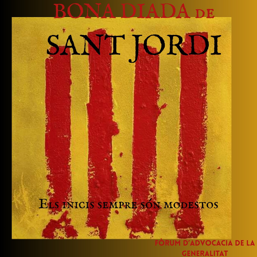 Forumadvocacia's tweet photo. Bon Sant Jordi i bon cop de falç! https://t.co/PoBwztJ49V
