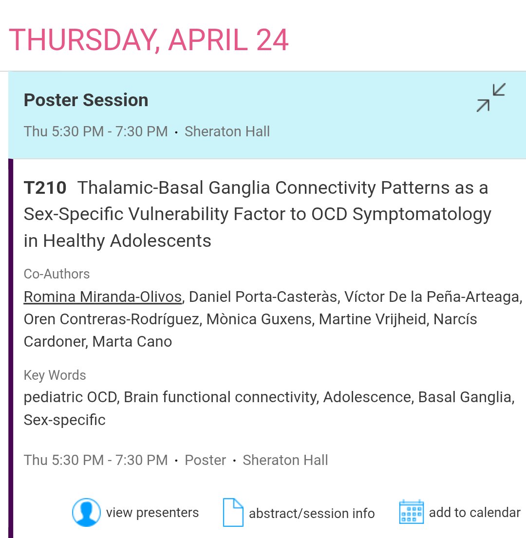 CIBERSAM G21 Sant Pau-Mar (@cibersam_g21) on Twitter photo 🧠 Don't miss our poster presentation at #SOBP2025 Congress, 24-26 April, Toronto.
<a href="/SOBP/">Society of Biological Psychiatry</a>
<a href="/IRSantPau/">Institut de Recerca Sant Pau</a>
<a href="/HospitalSantPau/">Sant Pau - Campus Salut Barcelona</a>
@CIBER_SAM
<a href="/CIBER_ISCIII/">CIBER ISCIII</a> 🧠 Don't miss our poster presentation at #SOBP2025 Congress, 24-26 April, Toronto.
<a href="/SOBP/">Society of Biological Psychiatry</a>
<a href="/IRSantPau/">Institut de Recerca Sant Pau</a>
<a href="/HospitalSantPau/">Sant Pau - Campus Salut Barcelona</a>
@CIBER_SAM
<a href="/CIBER_ISCIII/">CIBER ISCIII</a>