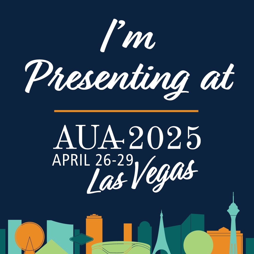 Excited to present my poster at #AUA25 in Las Vegas!
"Trends in #UrinaryDiversion Post-Cystectomy: a 15-year Analysis of a National Database"
Session: MP-08: Bladder Cancer – Epidemiology and Evaluation I

Let’s talk evolving practices, disparities, and surgical trends.