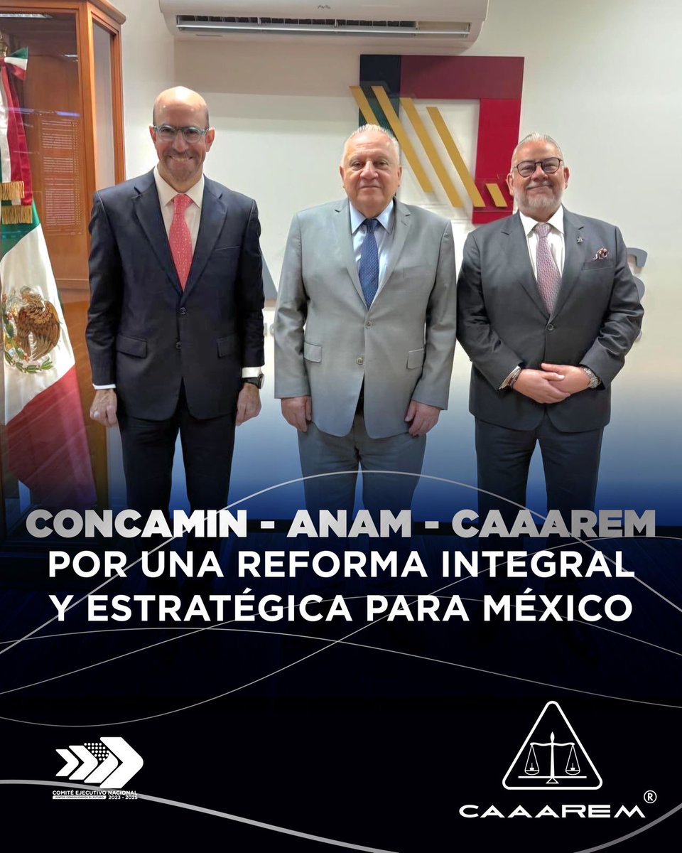 CAAAREM's tweet photo. El Presidente de #CAAAREM, A.A. Miguel Cos Nesbitt @cos_miguel, se reunió con el Titular de la ANAM @AduanasMx, Lic. Rafael Marín Mollinedo, junto con el Presidente de @CONCAMIN, Lic. Alejandro Malagón Barragán @AMalagonB, a fin de colaborar con distintas propuestas que mejoren el comercio exterior a través de la reforma a la Ley Aduanera que anunció la Presidenta Claudia Sheinbaum Pardo @Claudiashein.

CONCAMIN llevará a cabo una consulta con sus distintas Cámaras que agrupan a la mayoría de importadores y exportadores del país, para incluir las modificaciones que potencialicen su competitividad; mientras que CAAAREM generará propuestas basadas en la operación diaria del comercio exterior desde las aduanas del país. De igual manera acordaron reforzar la implementación del Observatorio del Fraude Comercial para que juntos, iniciativa privada y sector público, combatan de mejor forma el contrabando y el fraude aduanero.