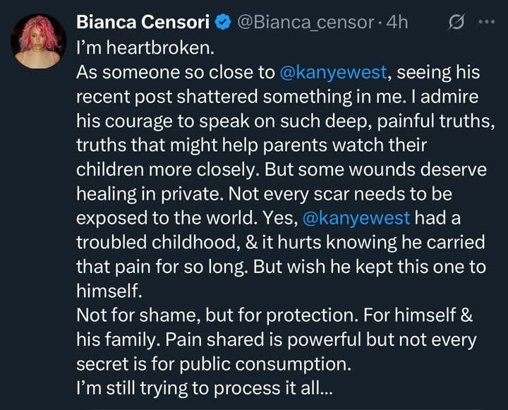 TableTalk247's tweet photo. #KanyeWest's wife is now speaking out. Told y'all. 💅💅💅 https://t.co/lyVD8G3mjv