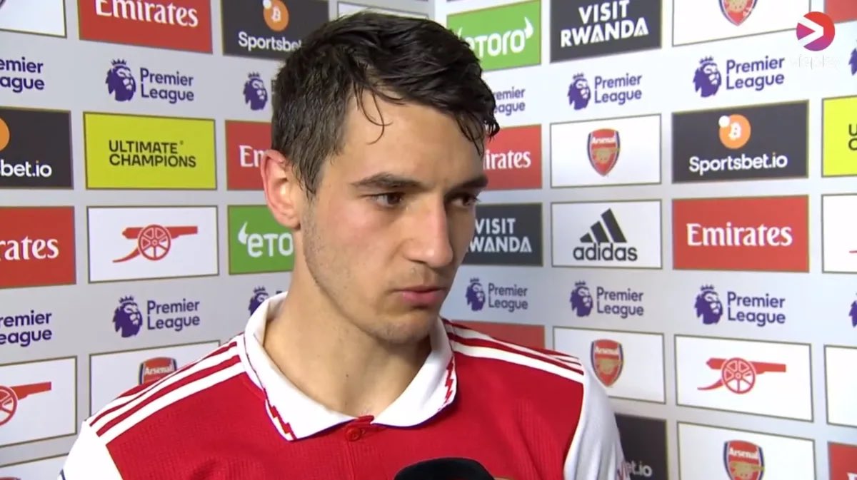 Arsenalnewschan's tweet photo. 🗣️Jakub Kiwior says he has always felt the support from #Arsenal boss Mikel Arteta: “Mikel tries to talk to the players not only about the things on the pitch, but also about different things in life, so we have this good relationship because he cares about us.

“He helps me very well because I'm always prepared. Even when I was sitting on the bench, I could feel the help from the coach that he was always prepared for me. Especially now, when he needs me, I'm always 100% ready to help the team.”