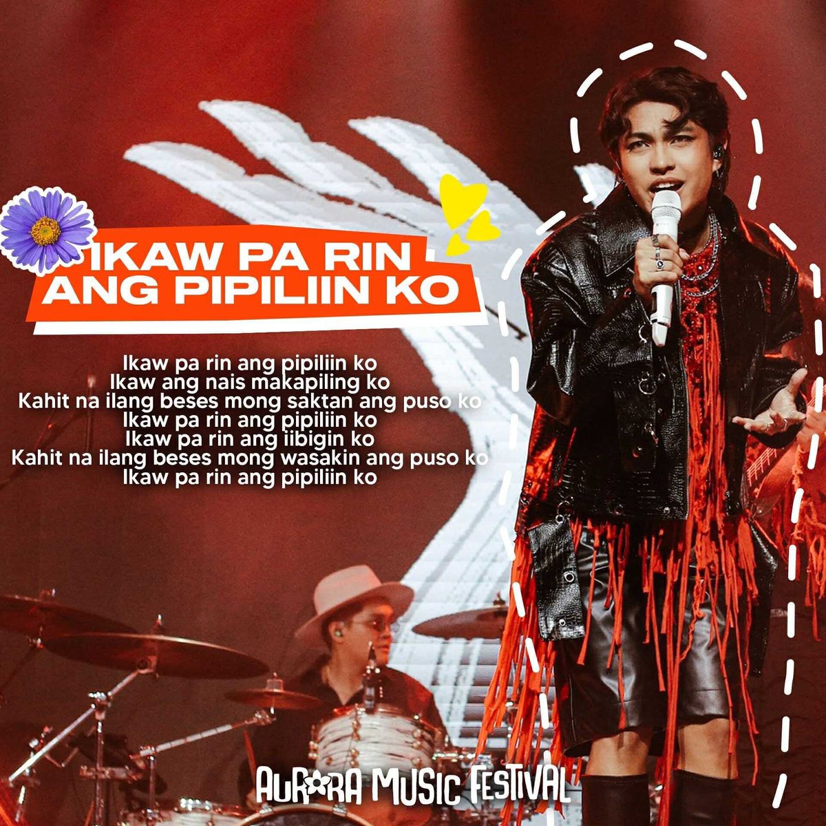 justineeeemarie's tweet photo. the disrespect to ‘the first filipino’ and top 1 artist in the Philippines 😭 wala man lang nag proof read ng lyrics / title and you keep on posting them as your “co headliner” pero di sila bibigyan ng maayos na set time 💀 https://t.co/dYyPHuGmjX