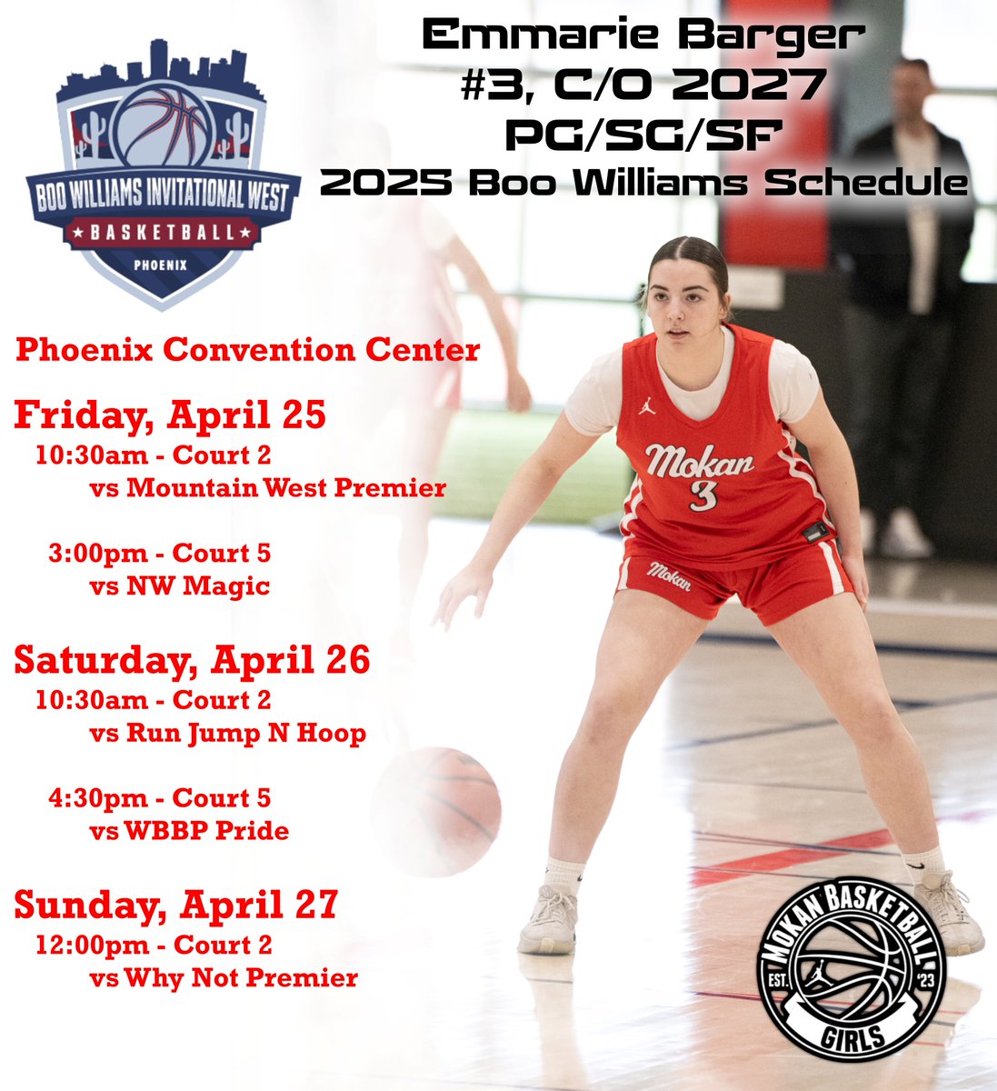 Emmarie Barger (@emmariebarger27) on Twitter photo Excited to take the court with my team in our first 2025 TOC event! See you in Phoenix!
<a href="/MokanGirls/">Mokan Girls Basketball</a>
<a href="/RobertPGHKansas/">Robert Kelly</a>
<a href="/AndyKelley47/">Andy Kelley</a>
<a href="/KSScoutDeck/">DeckScoutKS</a>
<a href="/Dylan_Evans85/">Dylan Evans</a>
<a href="/PrepGirlsHoops/">Prep Girls Hoops 🏀</a>
<a href="/girlzprepreport/">Girlz Prep Report</a> <a href="/niketoc/">Nike Tournament of Champions</a> Excited to take the court with my team in our first 2025 TOC event! See you in Phoenix!
<a href="/MokanGirls/">Mokan Girls Basketball</a>
<a href="/RobertPGHKansas/">Robert Kelly</a>
<a href="/AndyKelley47/">Andy Kelley</a>
<a href="/KSScoutDeck/">DeckScoutKS</a>
<a href="/Dylan_Evans85/">Dylan Evans</a>
<a href="/PrepGirlsHoops/">Prep Girls Hoops 🏀</a>
<a href="/girlzprepreport/">Girlz Prep Report</a> <a href="/niketoc/">Nike Tournament of Champions</a>