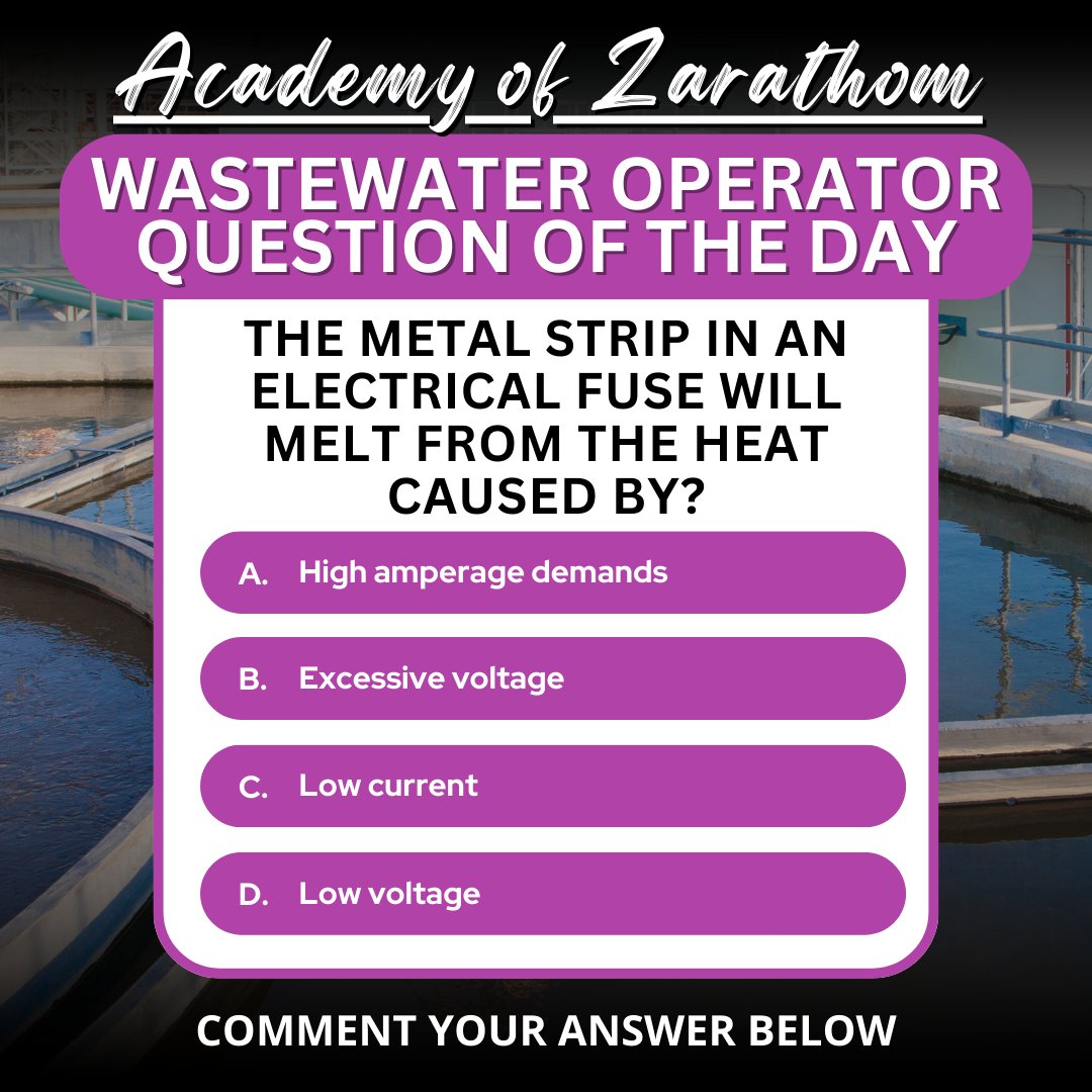 Zarathom_Online's tweet image. Wastewater Operator Question of the Day at l8r.it/39l4 

#WastewaterTraining #WaterIndustry #OperatorCertification #EarnContactHours #WaterProfessionals #WastewaterOperators #AffordableLearning #AcademyOfZarathom #OnlineTraining #UtilityWorkers #Zarathom