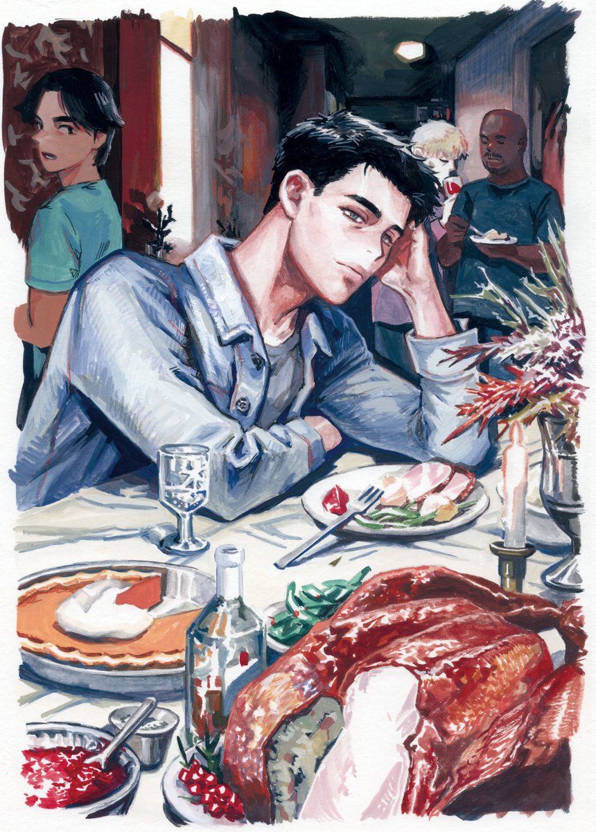 엽서북 참여하며 작업한 그림들 입니다...
초밥과 칠면조구이로 참가했습니당!
재단 안 된 상태로 올려보아요.