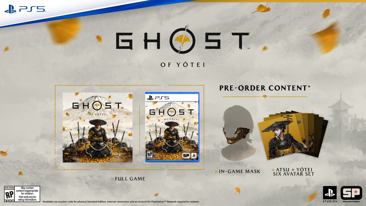 SuckerPunchProd's tweet photo. Today we're also excited to reveal our Collector's Edition and Digital Deluxe Edition! 🐺
If you pre-order any edition, you'll receive an in-game mask as well as a set of seven avatars for PSN featuring Atsu and the Yōtei Six.
Pre-orders begin May 2! ⚔️ https://t.co/0W9uefjTgI