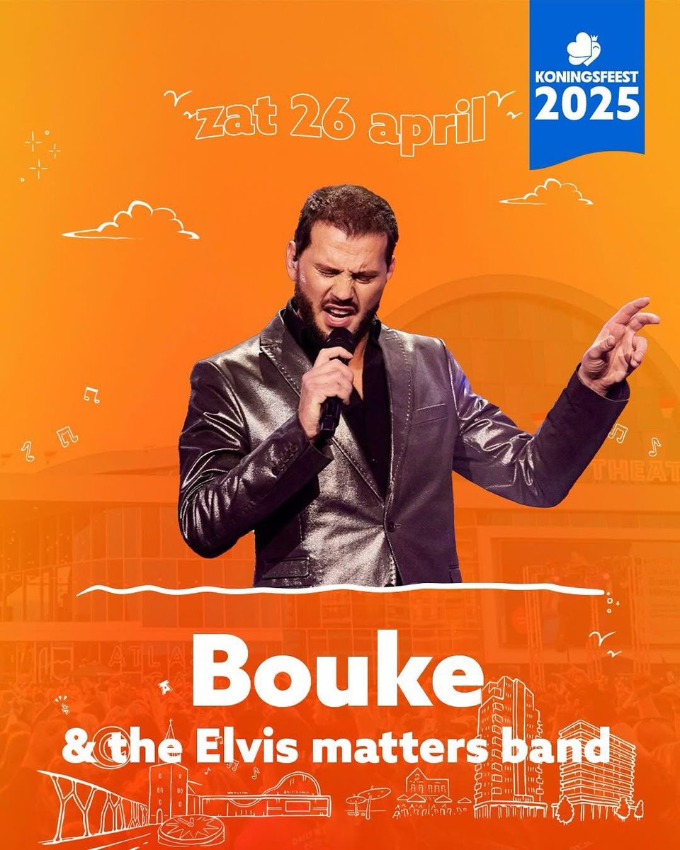 Zaterdag 26 april om 16:00 uur in mijn Hometown Emmen 🎶🎸🇳🇱
Gratis entree 👍

#koningsdag #oranje #emmen #bouke