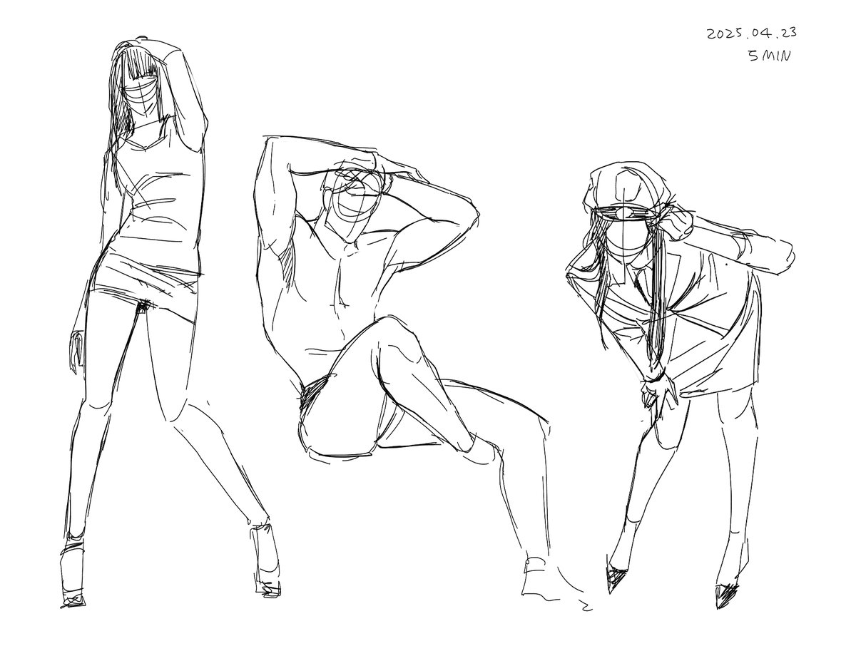 kock_study's tweet image. 그림 공부 너무 오래 쉬었더니 형태력이 심각해져서 앞으로 매일 크로키를 하도록 하겠습니다
오늘의 크로키 3분 /5분