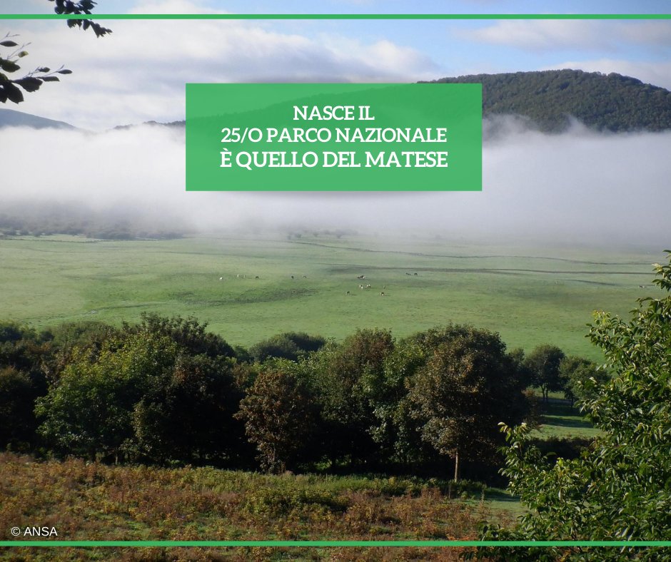 ansa_2030's tweet image. Nasce il 25/o parco nazionale italiano, quello del #Matese, area di 87.897,7 ettari tra Campania e Molise. Il ministro del @MASE_IT Pichetto ha firmato il decreto che ne individua "perimetrazione, zonizzazione e misure di salvaguardia".
#ANSAAmbiente
➡️ bit.ly/3EJTue5